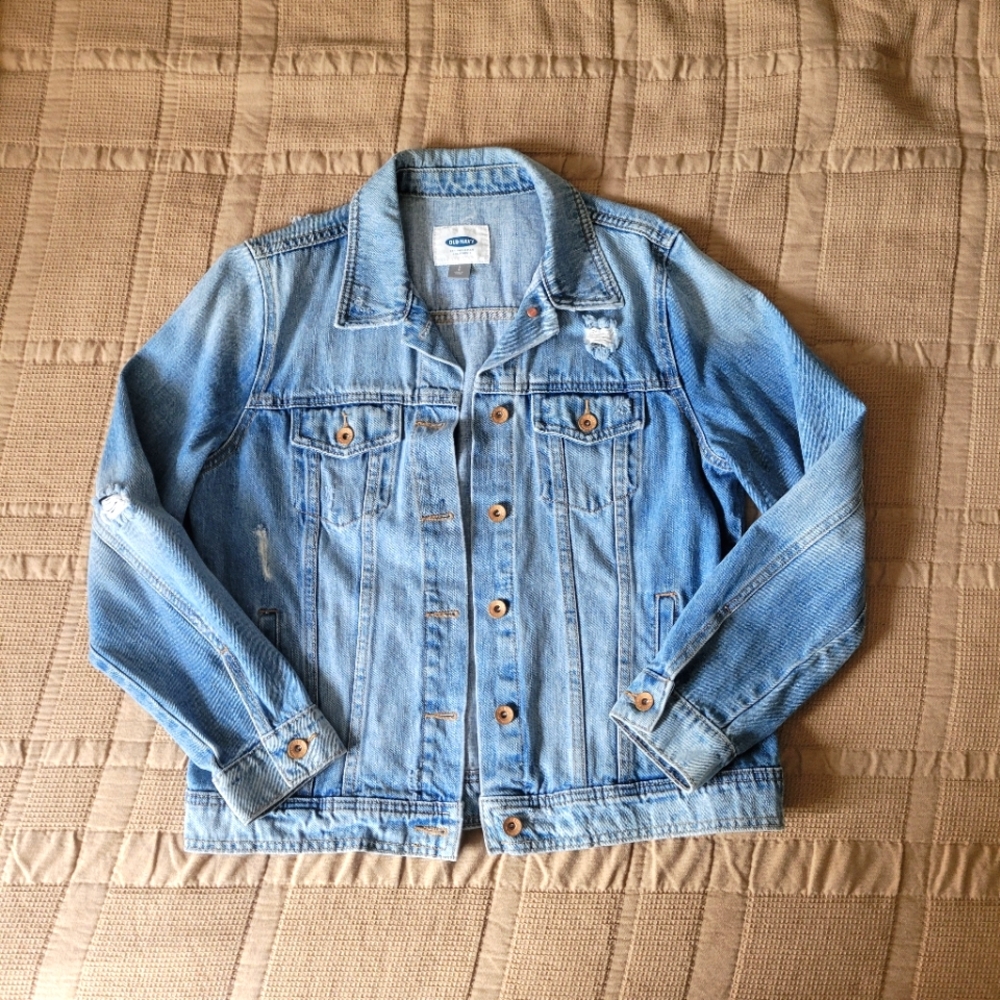 Old Navy distressed denim jacket